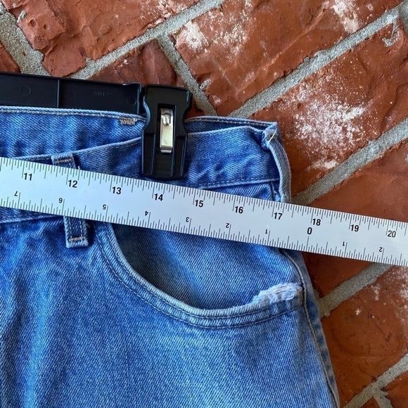 Carthartt Mens 36X32 Blue Jean Denim Work Pants Straight Leg Well Worn - Picture 7 of 9